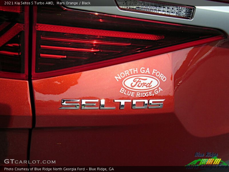 Mars Orange / Black 2021 Kia Seltos S Turbo AWD