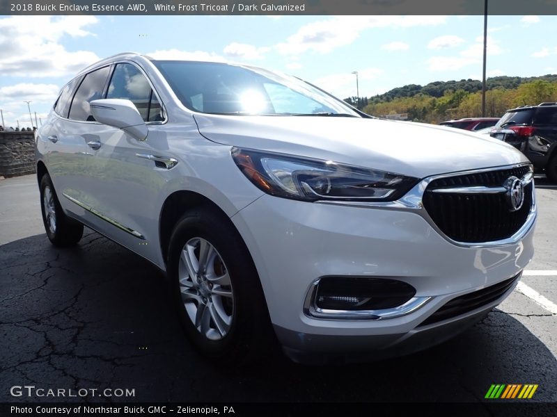 White Frost Tricoat / Dark Galvanized 2018 Buick Enclave Essence AWD