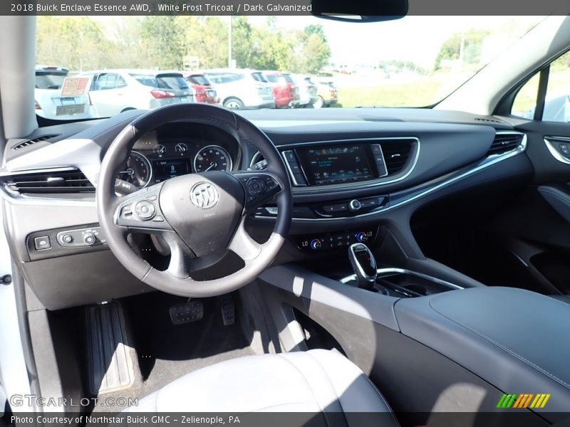 White Frost Tricoat / Dark Galvanized 2018 Buick Enclave Essence AWD