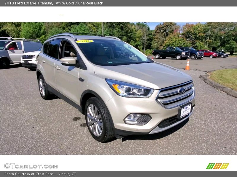 White Gold / Charcoal Black 2018 Ford Escape Titanium