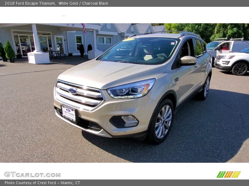 White Gold / Charcoal Black 2018 Ford Escape Titanium