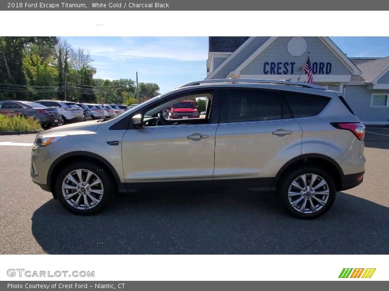 White Gold / Charcoal Black 2018 Ford Escape Titanium