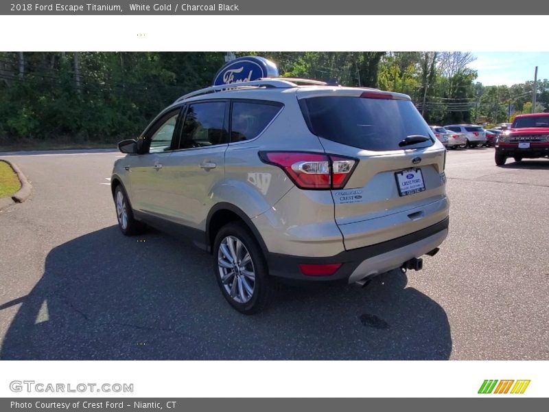White Gold / Charcoal Black 2018 Ford Escape Titanium
