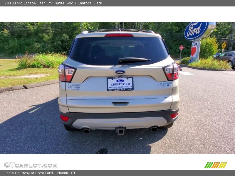 White Gold / Charcoal Black 2018 Ford Escape Titanium