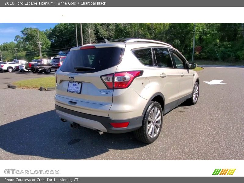 White Gold / Charcoal Black 2018 Ford Escape Titanium