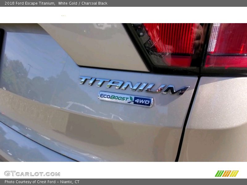 White Gold / Charcoal Black 2018 Ford Escape Titanium