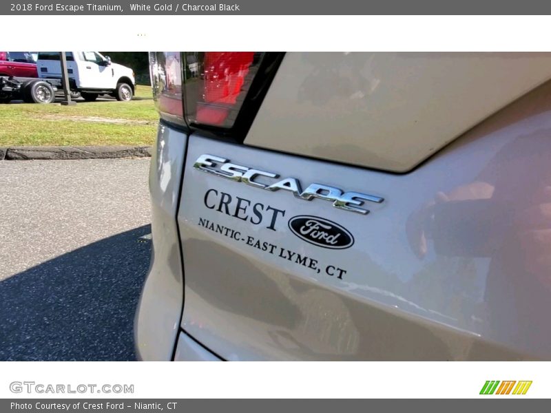White Gold / Charcoal Black 2018 Ford Escape Titanium