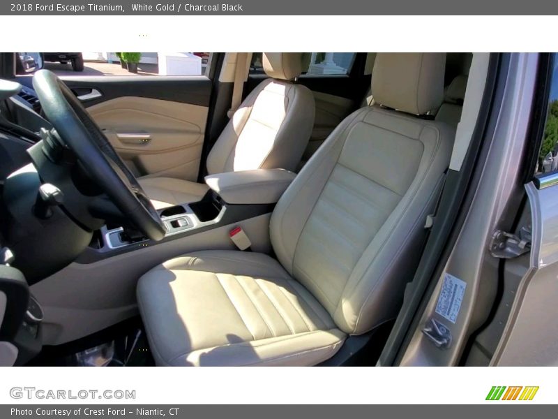 White Gold / Charcoal Black 2018 Ford Escape Titanium