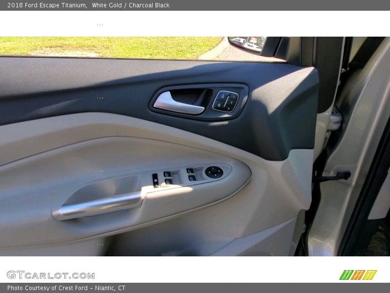 White Gold / Charcoal Black 2018 Ford Escape Titanium