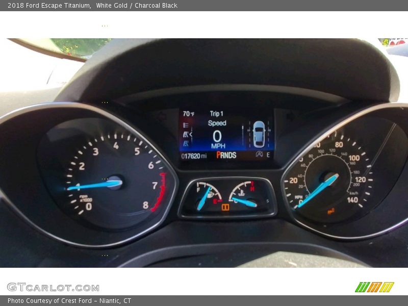 White Gold / Charcoal Black 2018 Ford Escape Titanium