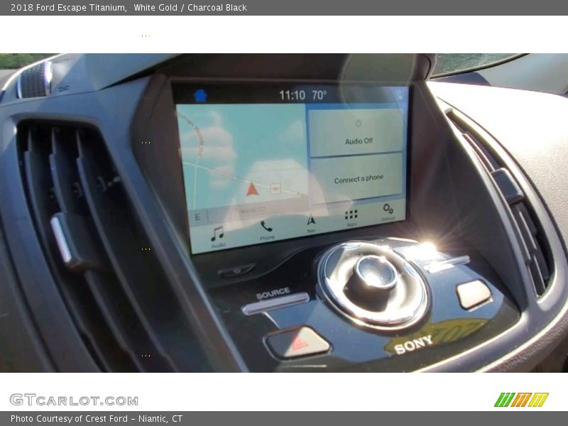 White Gold / Charcoal Black 2018 Ford Escape Titanium