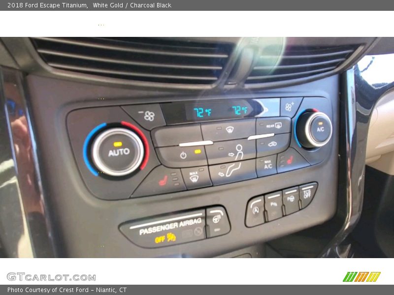 White Gold / Charcoal Black 2018 Ford Escape Titanium