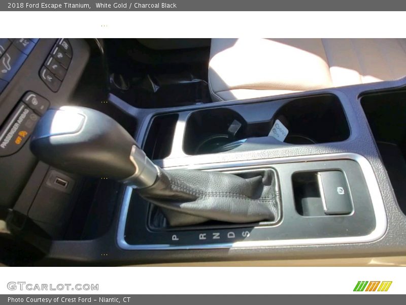 White Gold / Charcoal Black 2018 Ford Escape Titanium