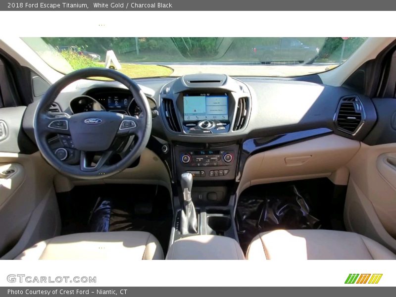 White Gold / Charcoal Black 2018 Ford Escape Titanium