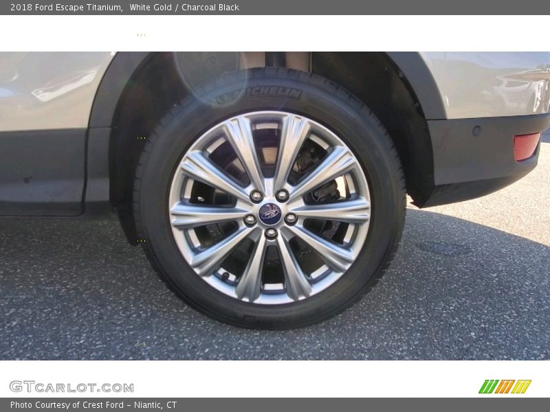 White Gold / Charcoal Black 2018 Ford Escape Titanium
