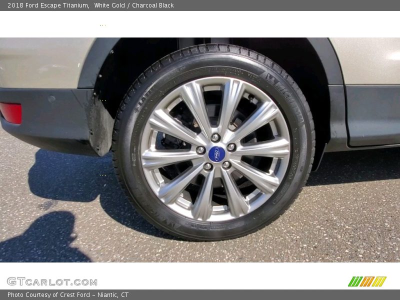 White Gold / Charcoal Black 2018 Ford Escape Titanium