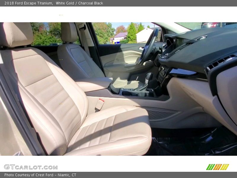 White Gold / Charcoal Black 2018 Ford Escape Titanium