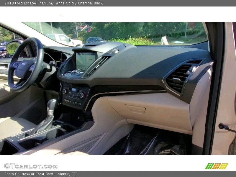 White Gold / Charcoal Black 2018 Ford Escape Titanium