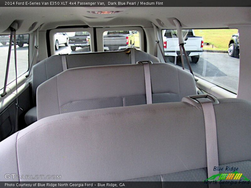 Dark Blue Pearl / Medium Flint 2014 Ford E-Series Van E350 XLT 4x4 Passenger Van