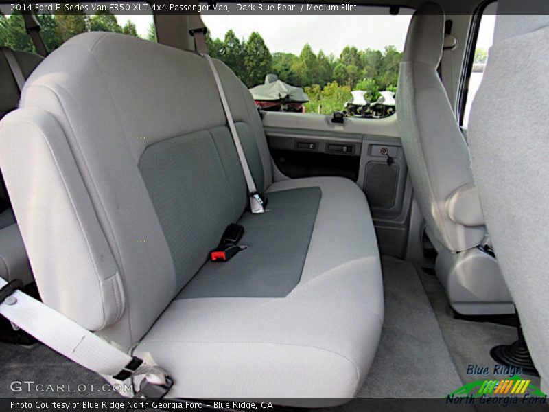 Dark Blue Pearl / Medium Flint 2014 Ford E-Series Van E350 XLT 4x4 Passenger Van