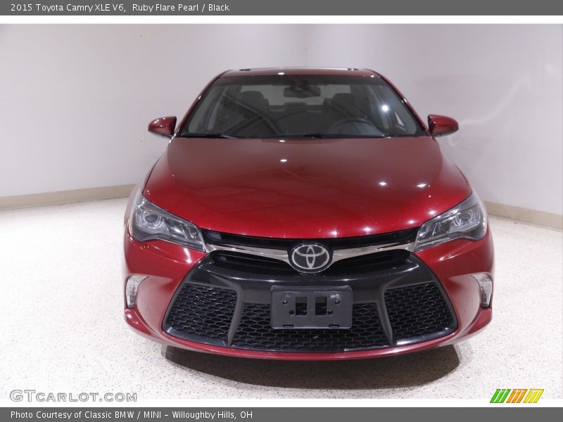 Ruby Flare Pearl / Black 2015 Toyota Camry XLE V6