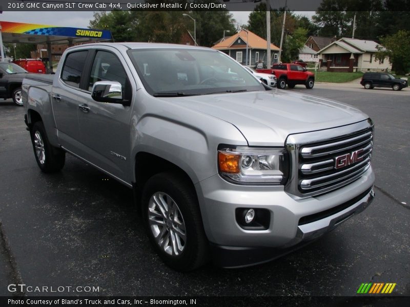 Quicksilver Metallic / Cocoa/Dune 2016 GMC Canyon SLT Crew Cab 4x4