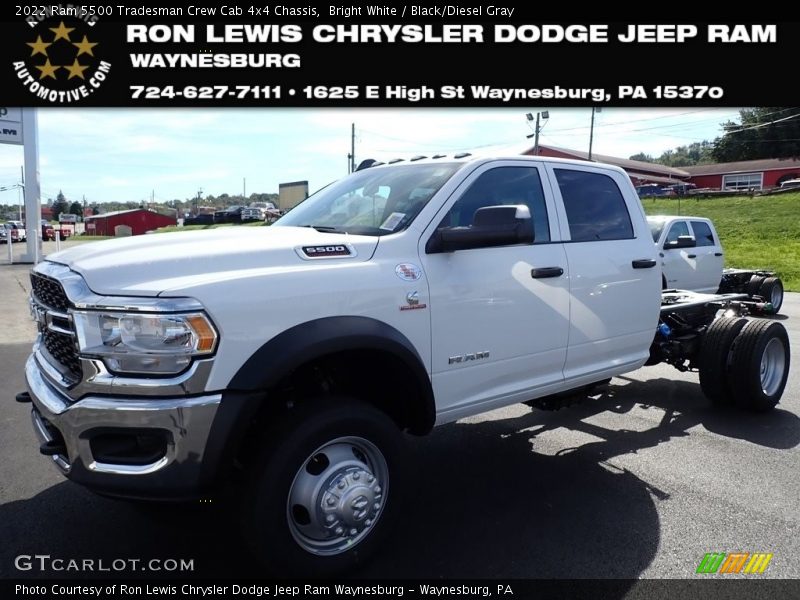 Bright White / Black/Diesel Gray 2022 Ram 5500 Tradesman Crew Cab 4x4 Chassis