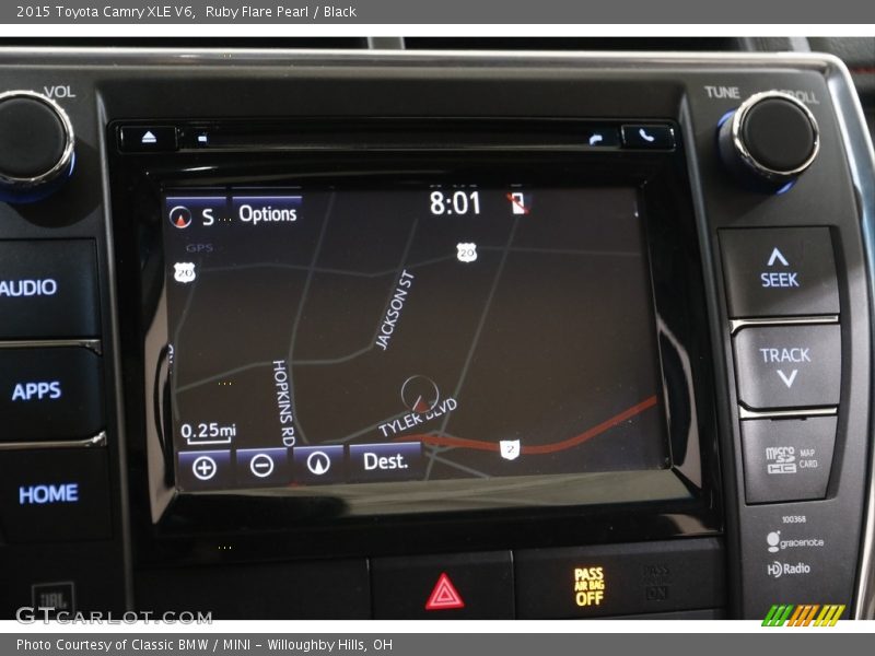 Navigation of 2015 Camry XLE V6