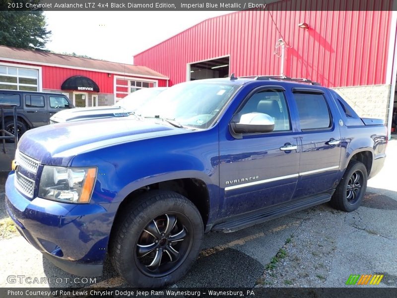 Imperial Blue Metallic / Ebony 2013 Chevrolet Avalanche LTZ 4x4 Black Diamond Edition