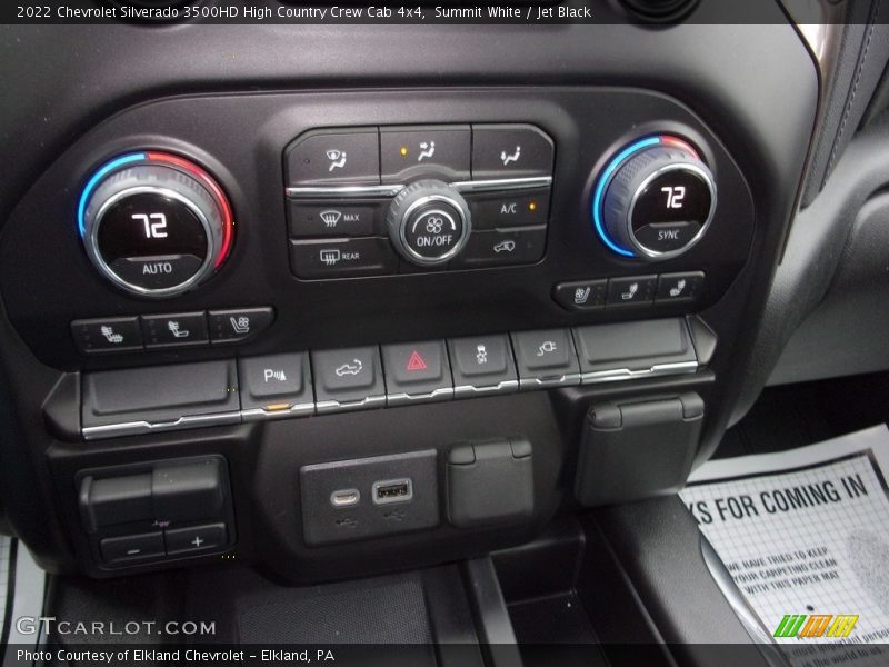 Summit White / Jet Black 2022 Chevrolet Silverado 3500HD High Country Crew Cab 4x4