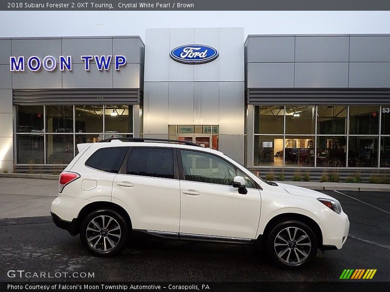 Crystal White Pearl / Brown 2018 Subaru Forester 2.0XT Touring