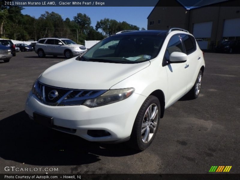 Glacier White Pearl / Beige 2011 Nissan Murano LE AWD