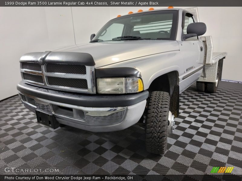 Front 3/4 View of 1999 Ram 3500 Laramie Regular Cab 4x4 Chassis