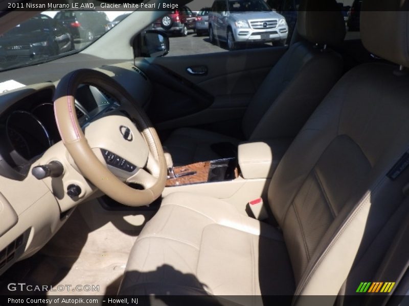 Glacier White Pearl / Beige 2011 Nissan Murano LE AWD