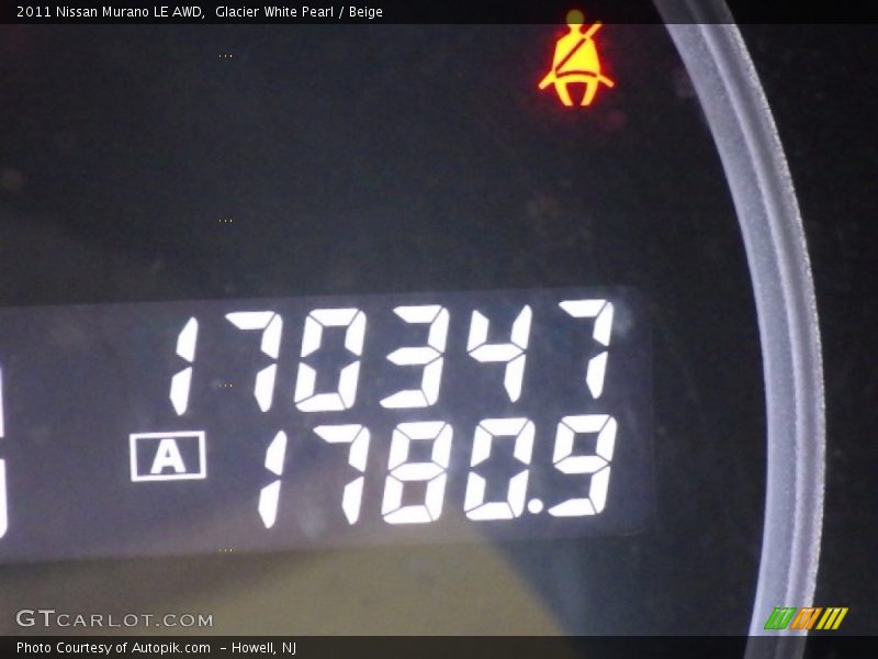 Glacier White Pearl / Beige 2011 Nissan Murano LE AWD