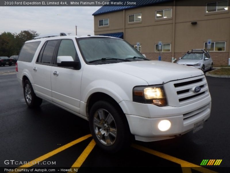 White Platinum Tri-Coat Metallic / Stone 2010 Ford Expedition EL Limited 4x4