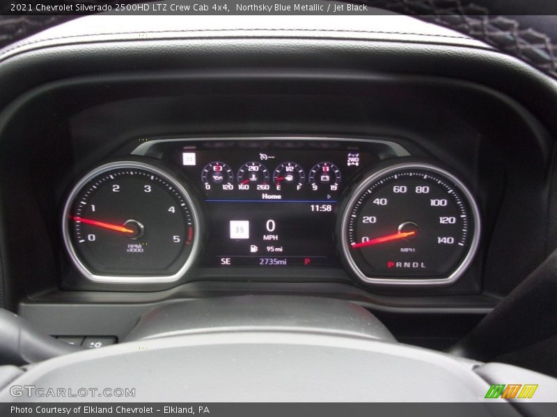 Northsky Blue Metallic / Jet Black 2021 Chevrolet Silverado 2500HD LTZ Crew Cab 4x4
