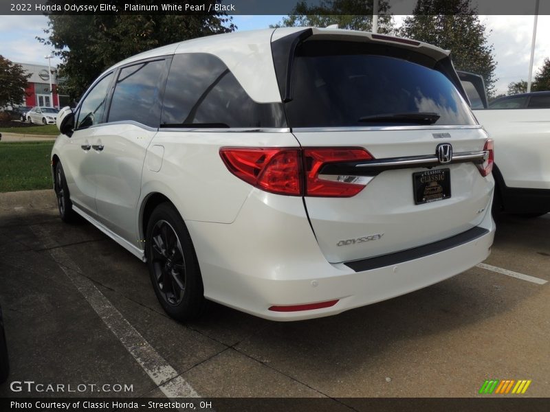 Platinum White Pearl / Black 2022 Honda Odyssey Elite