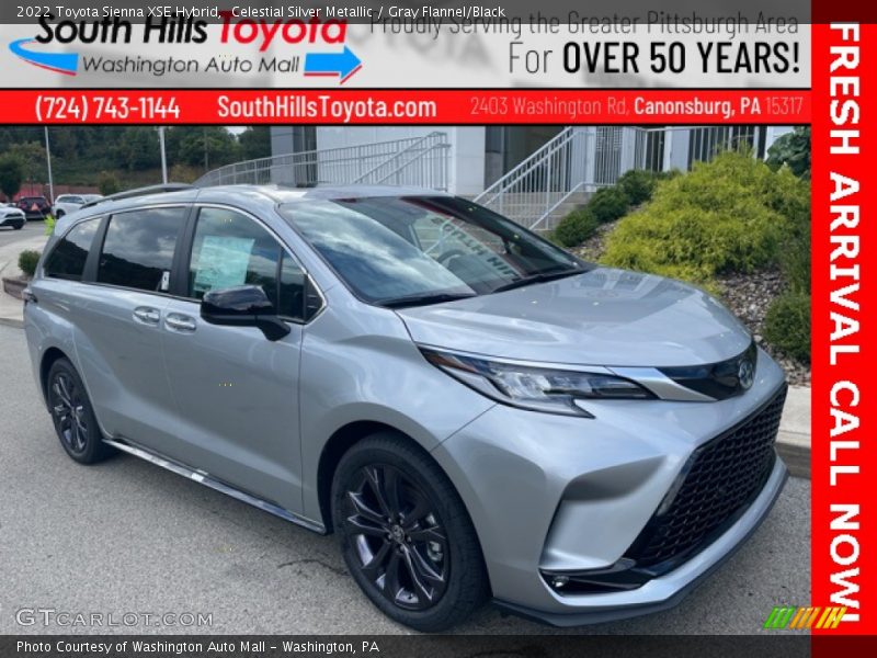 Celestial Silver Metallic / Gray Flannel/Black 2022 Toyota Sienna XSE Hybrid