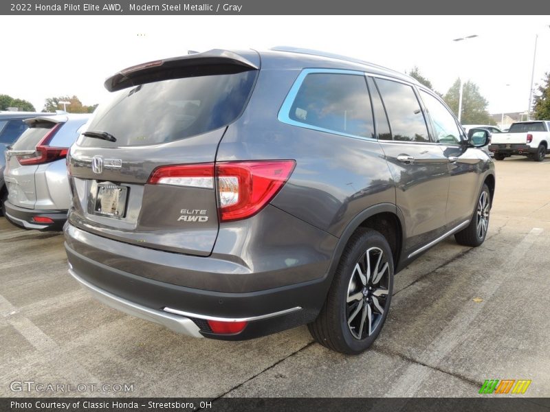 Modern Steel Metallic / Gray 2022 Honda Pilot Elite AWD