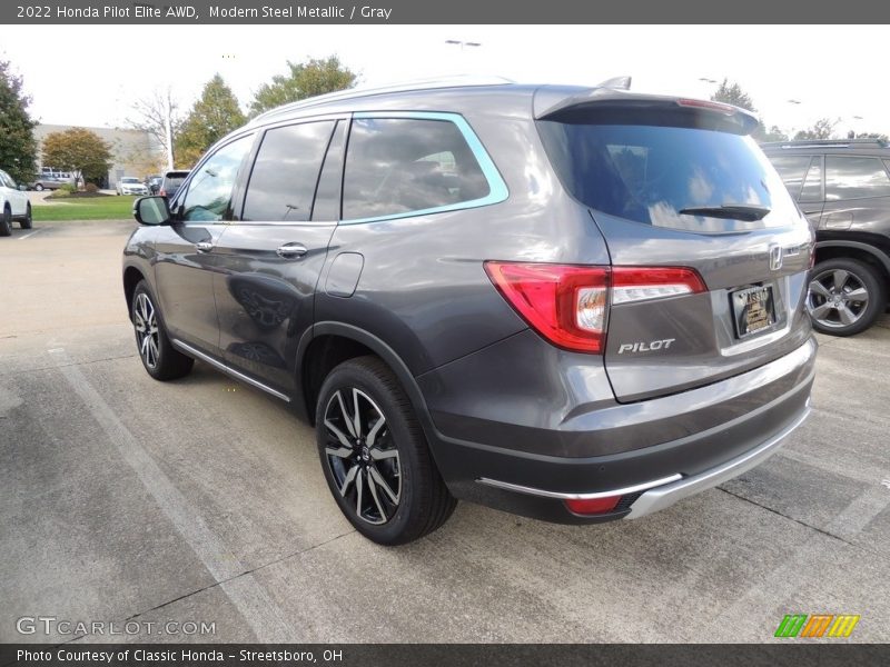 Modern Steel Metallic / Gray 2022 Honda Pilot Elite AWD