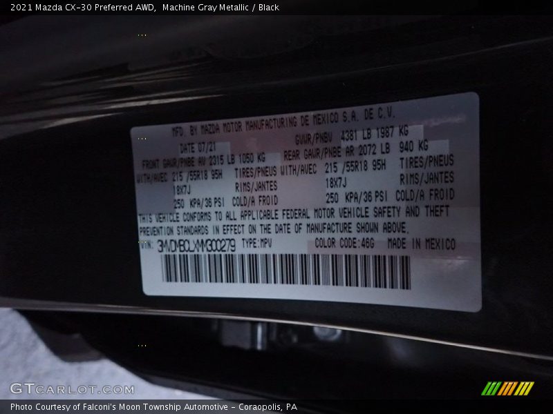 Machine Gray Metallic / Black 2021 Mazda CX-30 Preferred AWD