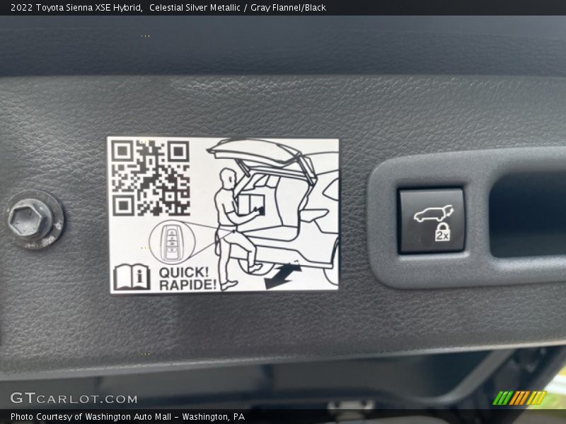 Celestial Silver Metallic / Gray Flannel/Black 2022 Toyota Sienna XSE Hybrid