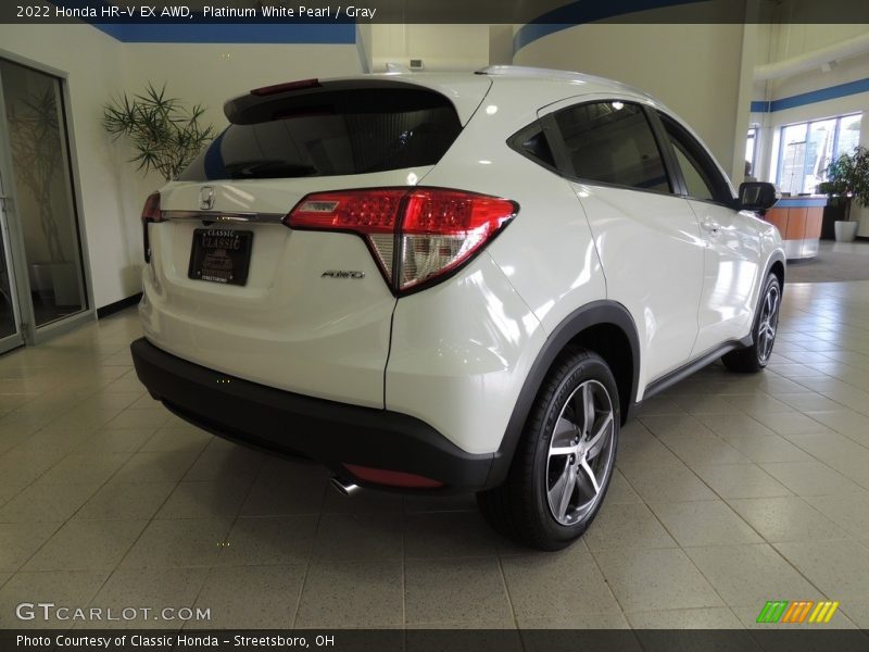 Platinum White Pearl / Gray 2022 Honda HR-V EX AWD