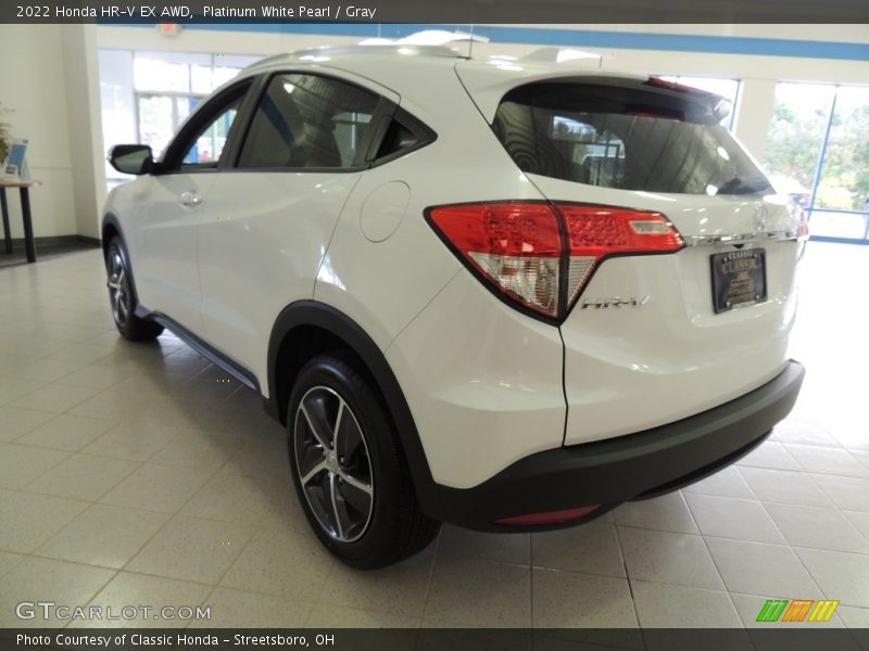 Platinum White Pearl / Gray 2022 Honda HR-V EX AWD