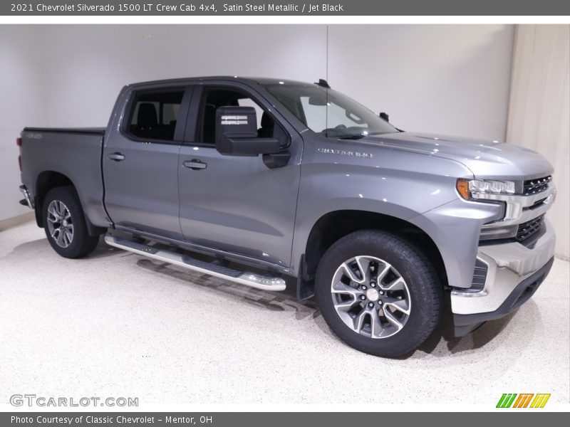 Satin Steel Metallic / Jet Black 2021 Chevrolet Silverado 1500 LT Crew Cab 4x4