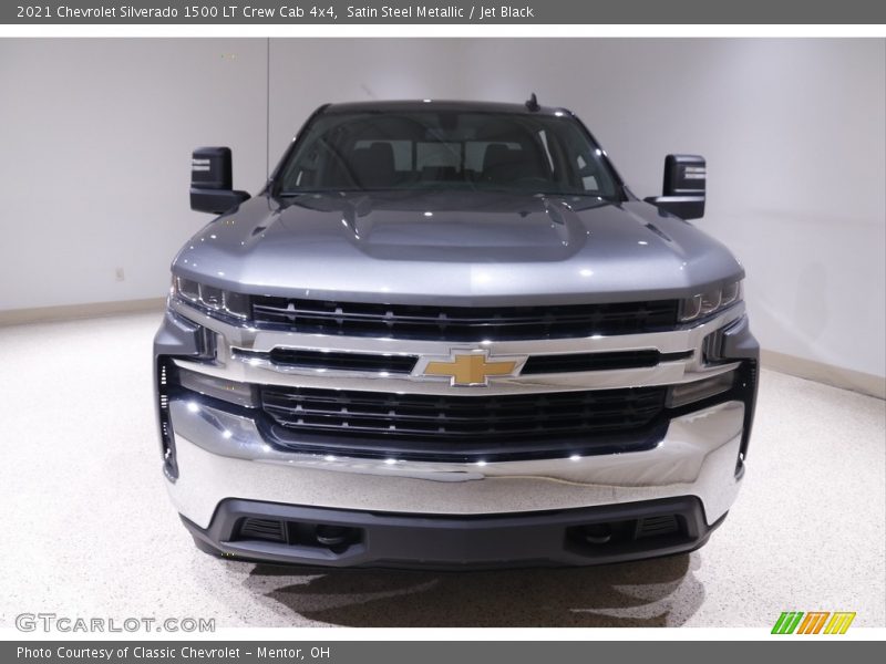 Satin Steel Metallic / Jet Black 2021 Chevrolet Silverado 1500 LT Crew Cab 4x4