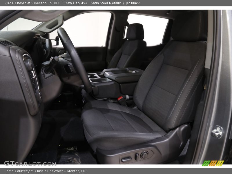 Satin Steel Metallic / Jet Black 2021 Chevrolet Silverado 1500 LT Crew Cab 4x4