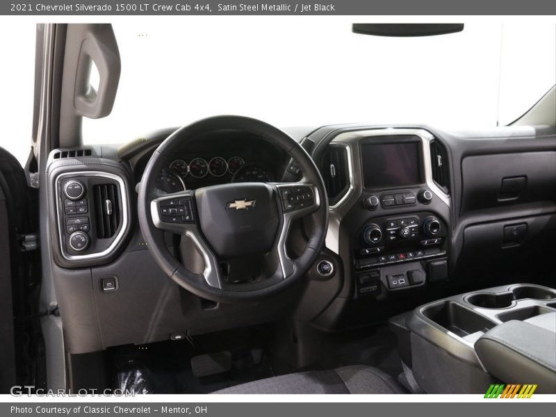 Satin Steel Metallic / Jet Black 2021 Chevrolet Silverado 1500 LT Crew Cab 4x4