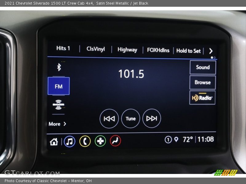 Satin Steel Metallic / Jet Black 2021 Chevrolet Silverado 1500 LT Crew Cab 4x4